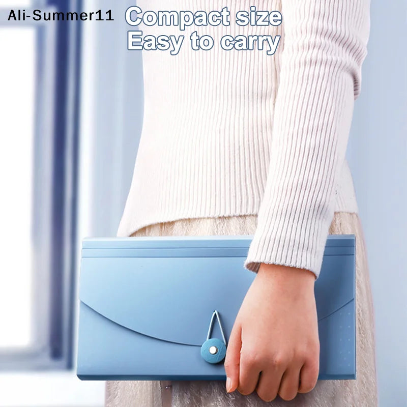 【Wq0】【MA3】13 Pockets Expanding File Folder Accordion Document Organizer Check Receipts Bill Card Ticket Holder PP Wallet Case