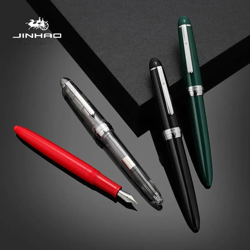 JINHAO 992 Fountain Pen Silver Clip 12 Colors Writing Pens Luxury Quality Student Business Office School Supplies Stationery