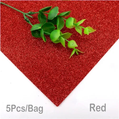 5Sheets 20*30cm Glitter Foam Paper Sparkles Paper for Children's Craft Activities DIY Cutters Handcraft Foam Paper Without Glue