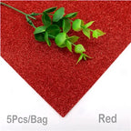 5Sheets 20*30cm Glitter Foam Paper Sparkles Paper for Children's Craft Activities DIY Cutters Handcraft Foam Paper Without Glue