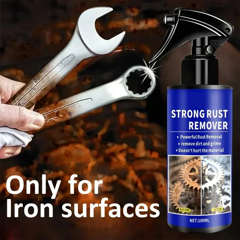 2026 Car All-Purpose Rust Remover Spray - 100ML, Fast-Acting Iron Oxidation Eliminator, Restores Shine, Safe on Various Surfaces
