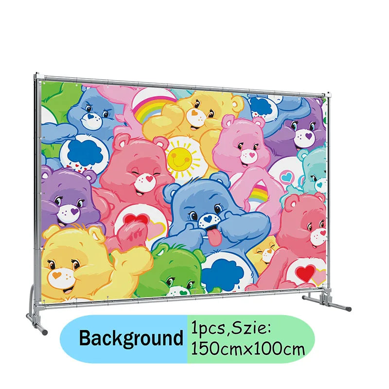 Care Bears Rainbow Bear Theme Birthday decorations table decoration & accessories plates sticker children Party supplies