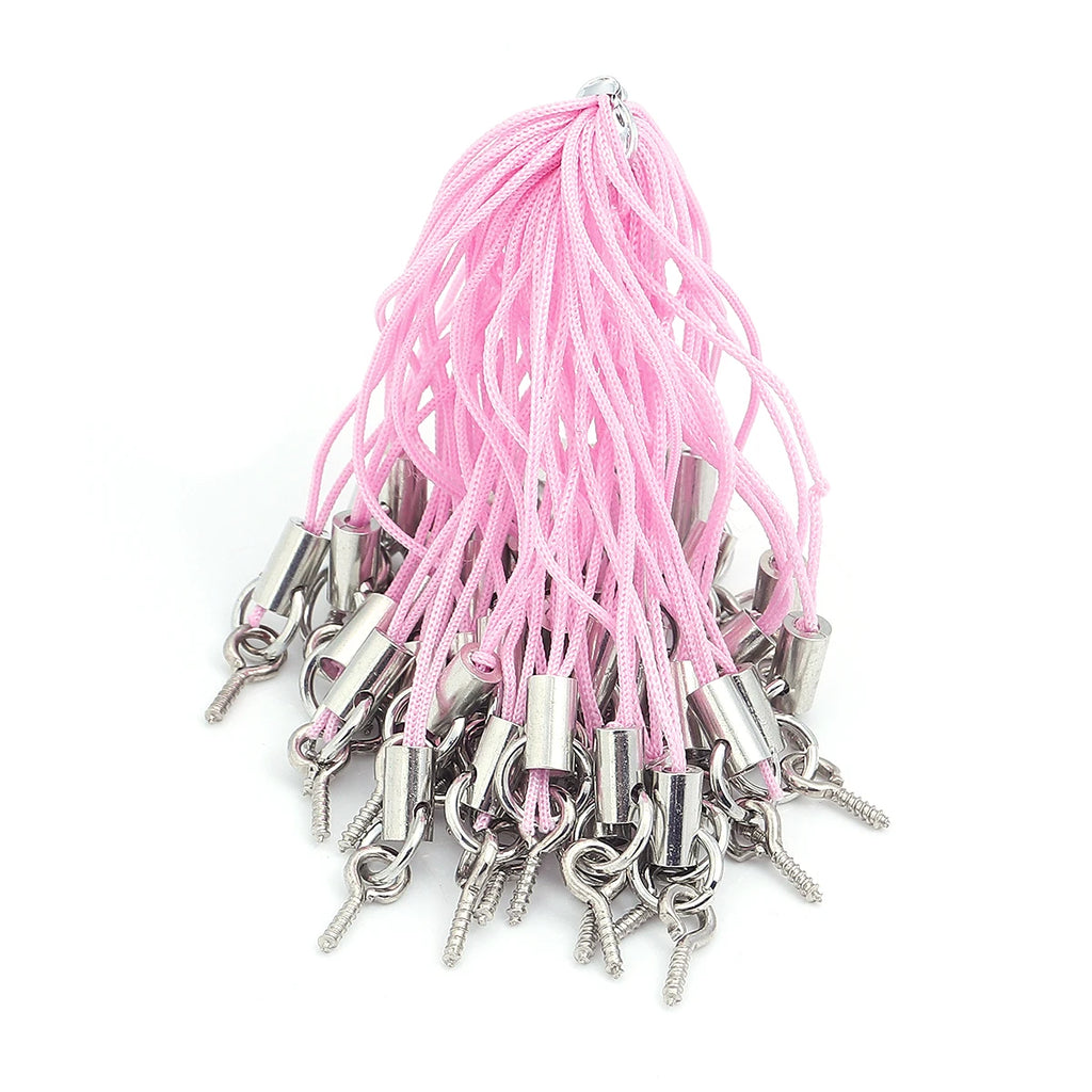 50pcs/lot Hand Wrist Lanyard String Short Grip Lanyard Mobile Phone Strap for USB Flash Drive Keychain ID Badge Holder DIY