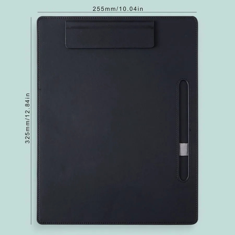 A4 leather writing clip, business folder, data book, office storage menu clip, contract book clip, music score clip