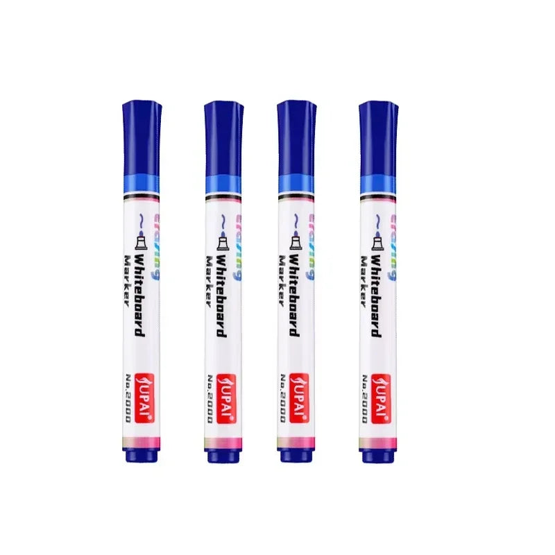 4 Colors Dry Erase Whiteboard Marker Pen Blackboard Erasable Chalk Pens Low Odor White Board Markers Office School Stationery