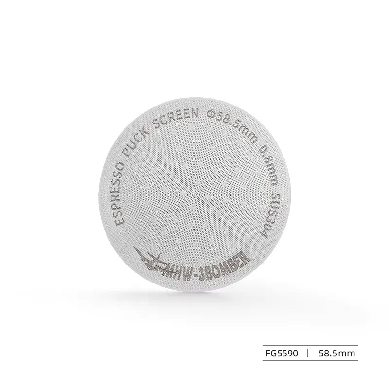 MHW-3BOMBER Titanium Coating Espresso Puck Screen 51/53/58.5mm Reusable Metal Filter 0.8mm Thickness Lower Shower Screen