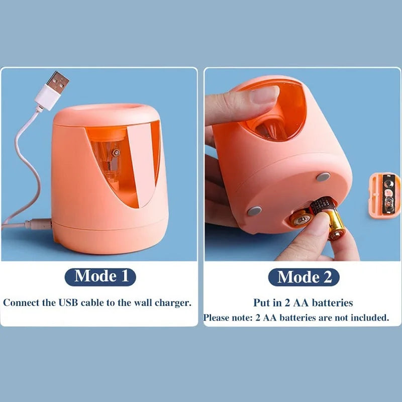 Automatic electric pencil sharpener battery kawaii cute stationery for office, student and school supplies