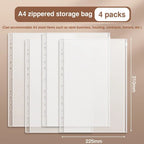 Multifunctional PP Storage Booklet Loose Leaf A4/A5/B5 Binder Family ID Storage Bag Dustproof Photo Album School