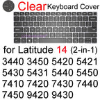 Keyboard Cover for Dell Latitude 14 7440 7450 7400 7404 7410 7414 7420 7424 7430 7480 7490 2 in 1 Silicone Protector Skin Case
