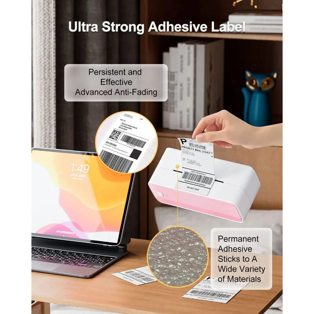 100x150mm Thermal Label Sticker Roll A6 Size Shipping Label Sticker Roll Adhesive Paper for Phomemo PM-241BT/D520/246S Printer