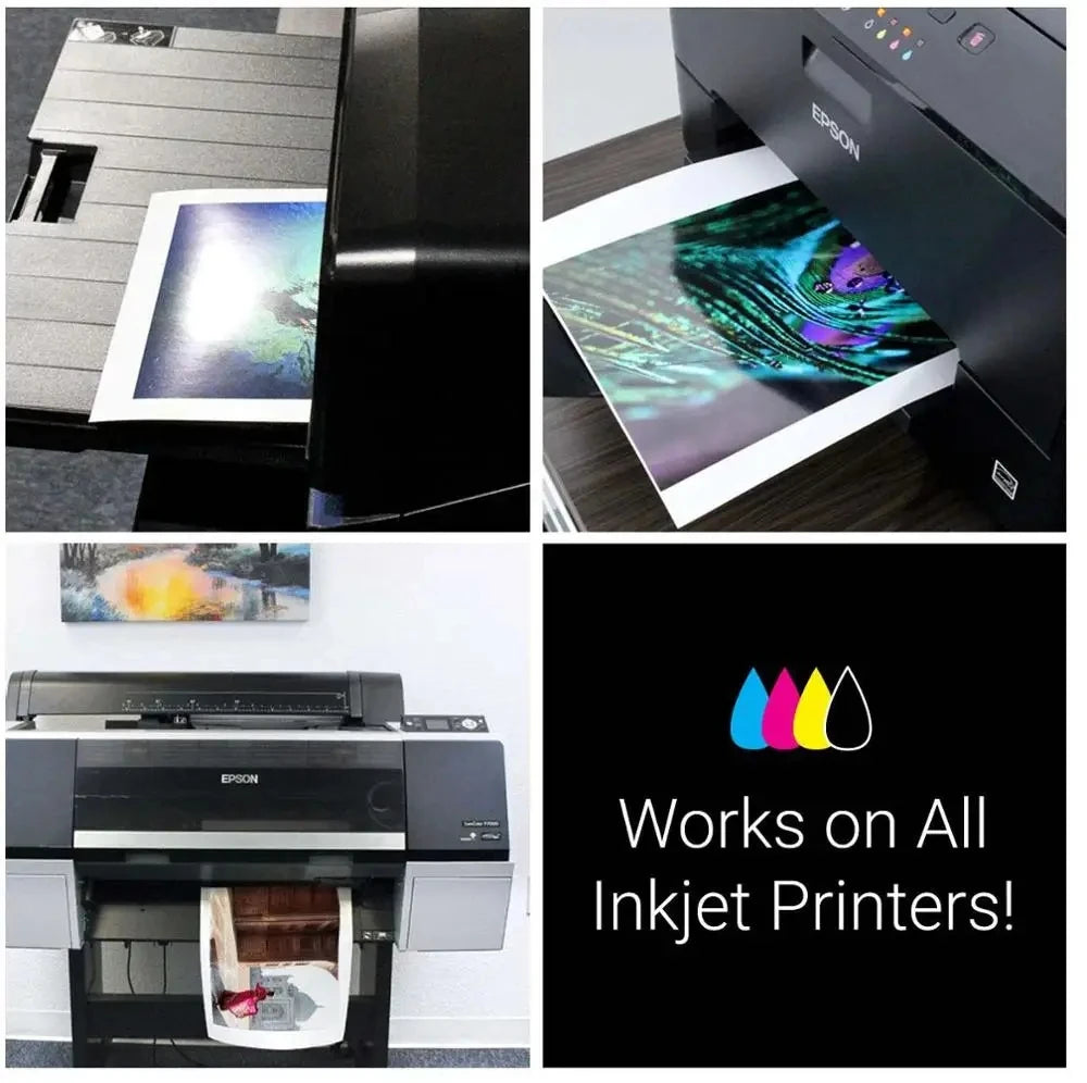A4 100 Sheets Glossy Photo Paper 8.27 * 11.69 Inch 160gsm 120g High Gloss Quick Dry for Canon Epson HP Color Inkjet Printer