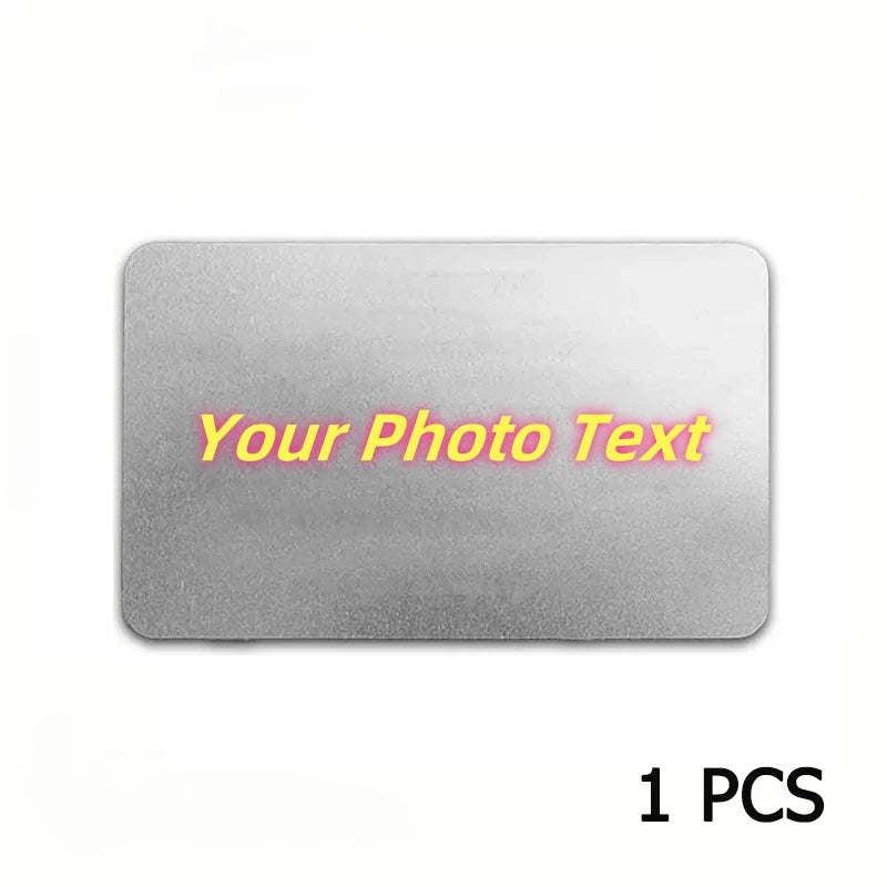 Customized Photo Text Anime Metal Card Personalized Wallet Card Aluminum Sheet Thin Design Picture Business Waterproof Card Gift