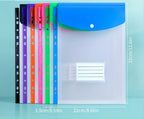 3-6pc 11Hole Binder Ring Folder A4 Large Capacity Loose Leaf Folders Portable School Student Exam Paper Storage Office Organizer