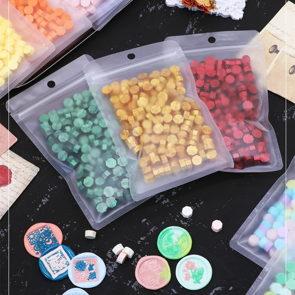 200pcs Octagon Sealing  Wax Beads for Wax Seal Stamp for Scrapbooking Cards Envelopes Wedding Invitations Gift Packaging