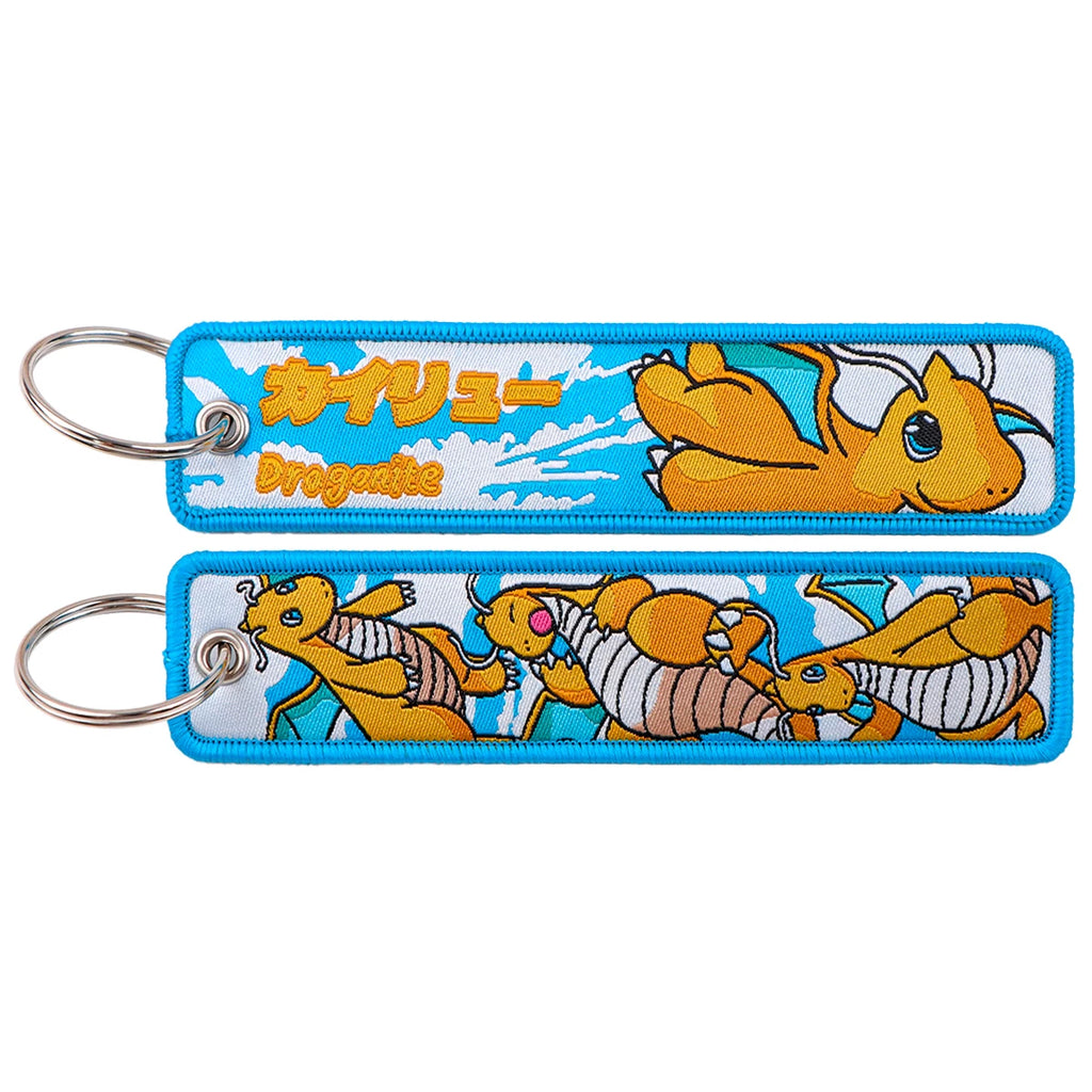 Kawaii Japanese Elf Anime Embroidery Key Fobs Key Tag Motorcycles Cars Backpack Chaveiro Keychain Fashion Keyring Friends Gifts