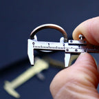 New Fashion Car Key Mini Vernier Caliper Portable 0-40mm Keychain Measuring Gauging Tools Car Turbo Key Chain Ring Ruler Caliper