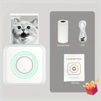 Portable Mini Label Printer - 57mm Wide, 200dpi Photo Printing, Rechargeable USB-Powered, Compact Design for Home Office