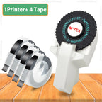 Motex E101 Portable 3D Embossing Label Printer Similar as B90 Dymo 12965 1610 Manual Label Maker DIY Adhesive Dymo 3D Label Tape