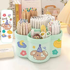 Large Capacity 360° Rotating Pen Holder Multifunctional Desktop Organizer for Stationery  Storage Box Multiple Office Supplies