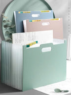 Accordion File Organizer with 13 Pockets, Expanding File Folder with Lable Pocket,Upright Open Top,A4/Letter Size Paper Document