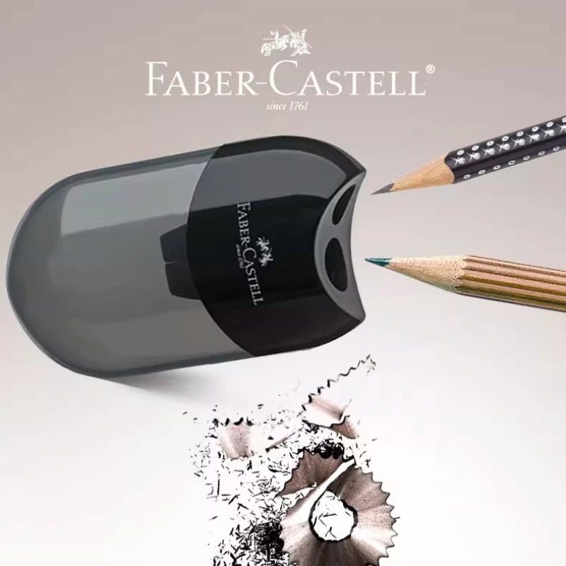 1pc Faber Castell Pencil Dual Single Hole Sharpener Cute Stationery Easy and Tidy Sharpening for Standard and Jumbo Pencils