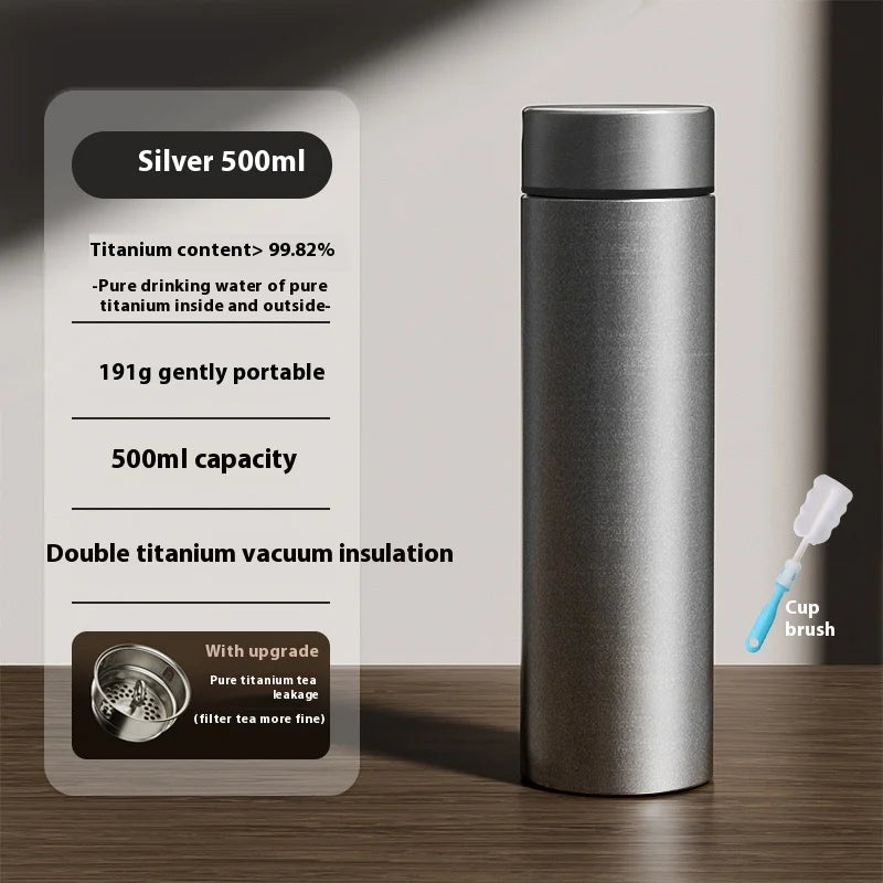 Gianxi Pure Titanium Insulated Cup Men'S And Women'S High-End Water Cup Portable Tea Cup Tea Water Separation Titanium Cup