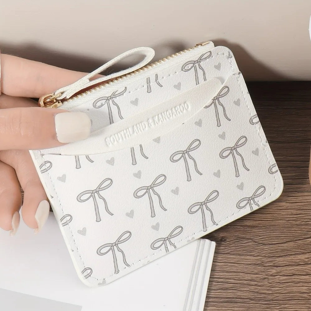 Fashion PVC Credit Card Holder Roomy Small Card Case Lightweight Slim Coin Purse for Women Girls