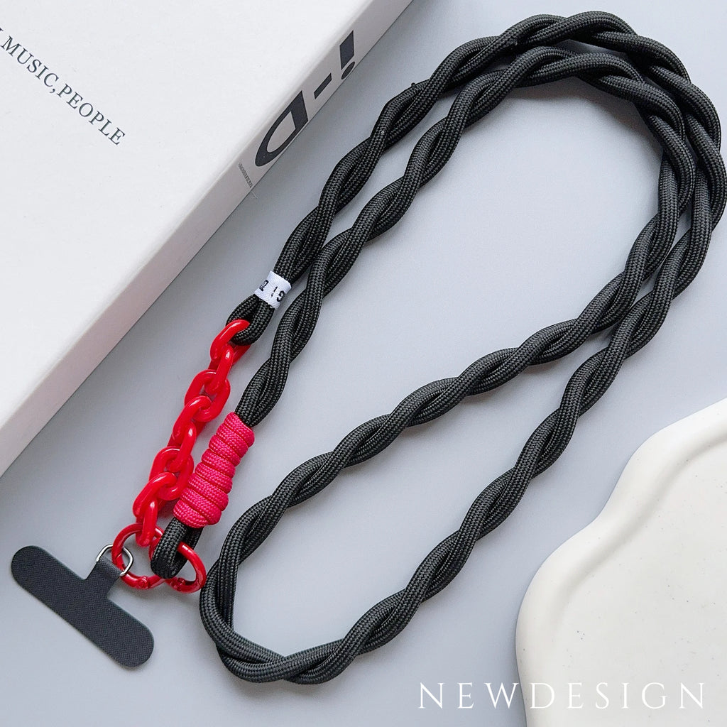 Cute Phone Lanyard Diameter Outdoor Universal Case Acrylic Crossbody Shoulder Card Neck Cord Clip Hang Anti-lost Wrist Strap