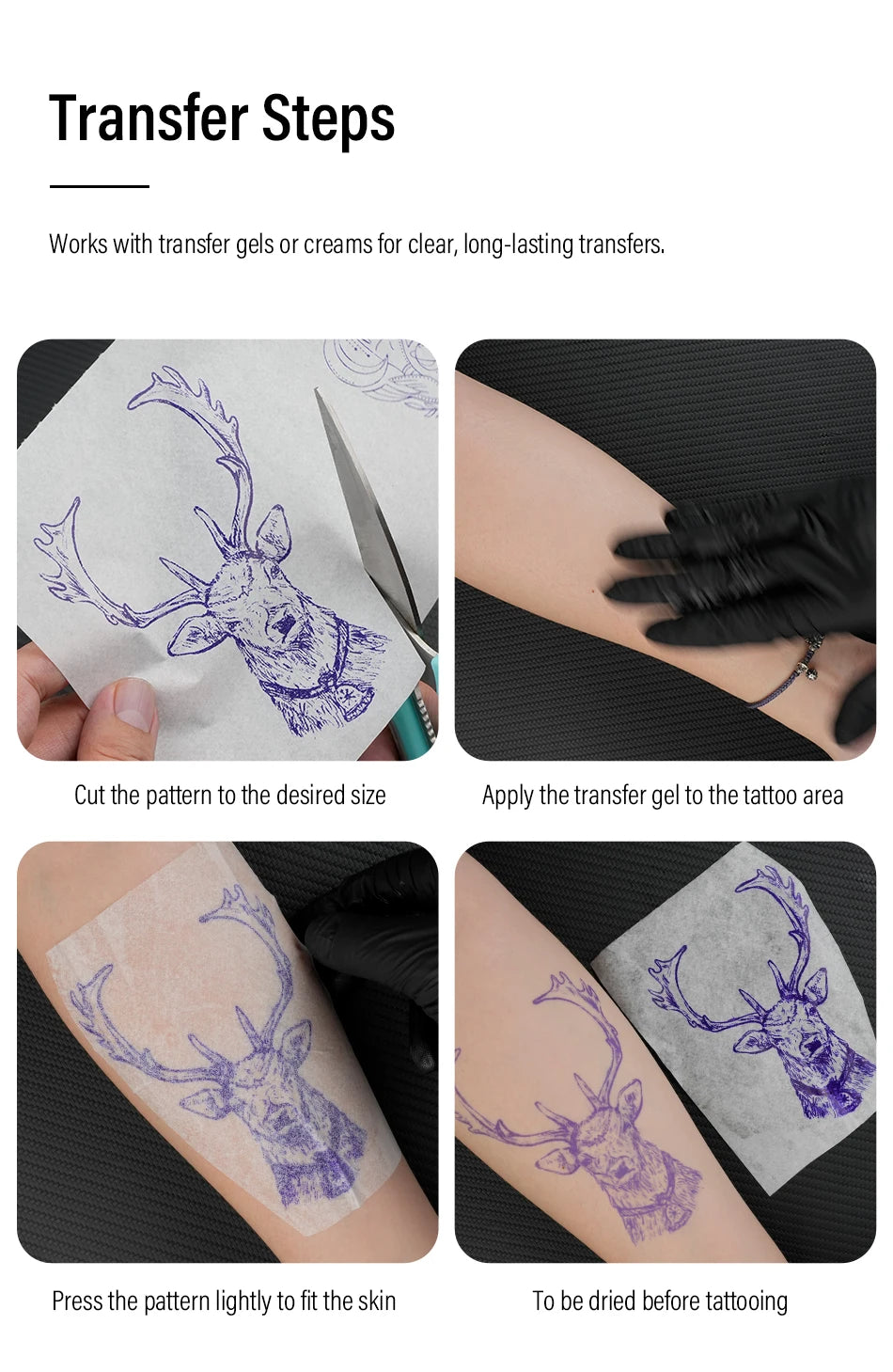 20/100pcs Tattoo Transfer Paper Carbon Thermal Stencil 4 Layered Sheet Tattoo Paper Copy Paper Tracing Paper for Tattoo Supplies
