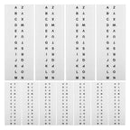 10 Sheet White Writable Index Tabs Strong Adhesion Alphabet Stickers for Quick File Book Notebook Classification Dictionary