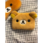 2025 New Kawaii Rilakkuma Peripheral Transparent Wallet Anime Themed Card Case And Key Case Storage Organizer Girl Birthday Gift