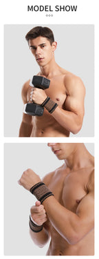 1Pair Copper Fiber Sports Wrist Support Sweat-Absorbent Breathable Knitted Nylon Wrist Brace Outdoor Sports Badminton Men Women