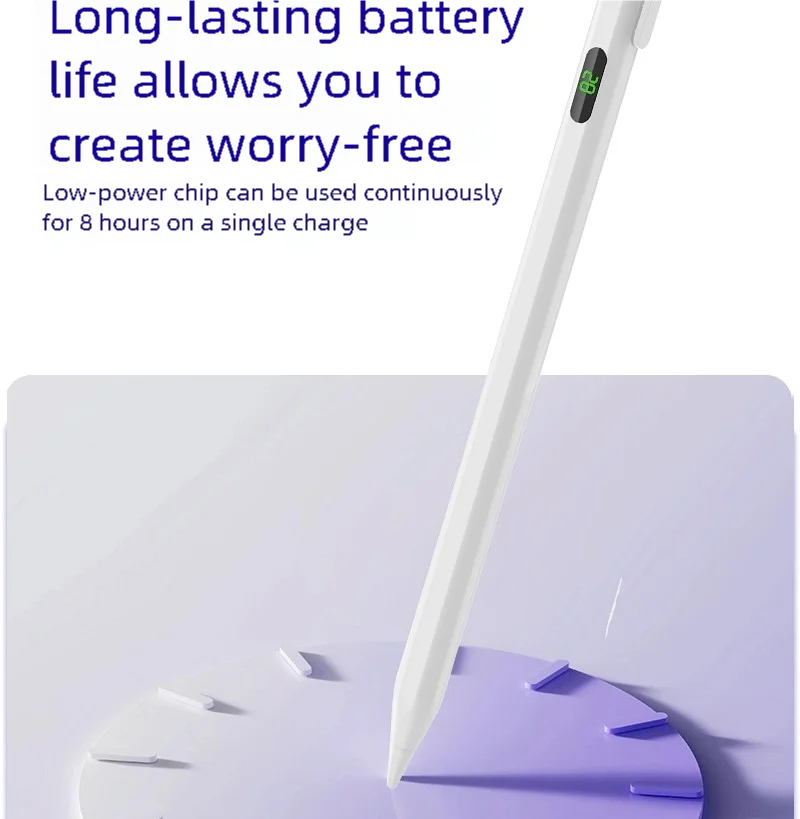 P+7 Universal Stylus Battery Display Pen For Android IOS Screen Touch Pen For iPad Huawei Xiaomi Honor Tablet Stylu   Penci
