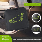 Portable Waterproof EV Charging Cable Storage Bag, Fire Resistant Organizer for Electric Car Jumper Wire Plug & Socket