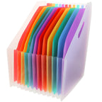 Standing Expandable Accordion File Folder Large Capacity Desktop Organizer for Receipts Checks Deposits Documents Plastic File