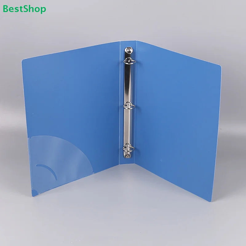 〔R〕A4 3-Ring Binder Folders - Clear & Blue Document Organizers for Office/Study