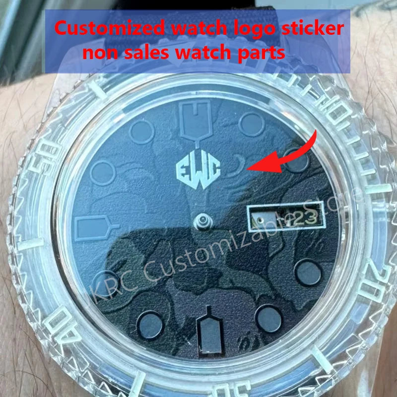 custom dial personalized brand color  metal transfer small  watch logo sticker