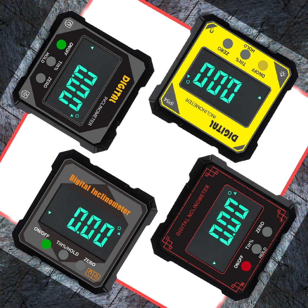 4 Types ETOPOO 4*90 Multi Functional 4-Sides Magnetic Digital Protractor Angle Measure Inclinometer Level Box Charging Angle