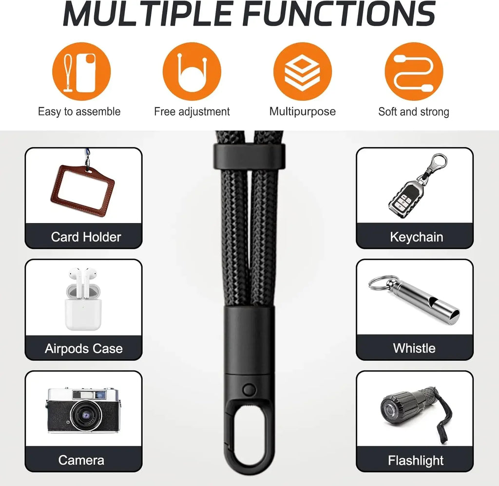 Adjustable Mobile Phone Strap Lanyard Crossbody Phone Lanyards Neck Rope with Patch for iPhone Cell Phone Hanging Cord Strap