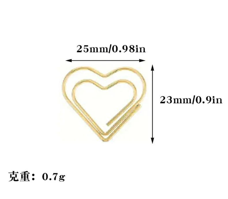 30pcs/pack Colorful Multi Shaped Heart-shaped Paper Clips, Colorful Macaron Mini Shaped Paper Clips