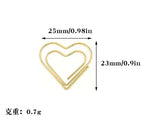 30pcs/pack Colorful Multi Shaped Heart-shaped Paper Clips, Colorful Macaron Mini Shaped Paper Clips