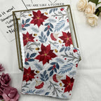 20pcs/Pac Colourful Printed Napkins 2 Ply Featured Christmas Flower Paper Napkins Wood Pulp Paper Party Disposable Placemats