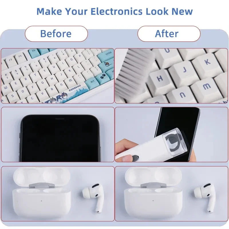 7-in-1 Multifunctional Cleaning Kit Laptop Keyboard Cleaning Brush Mobile Phone Screen Cleaning Bluetooth Headset Cleaning Pen