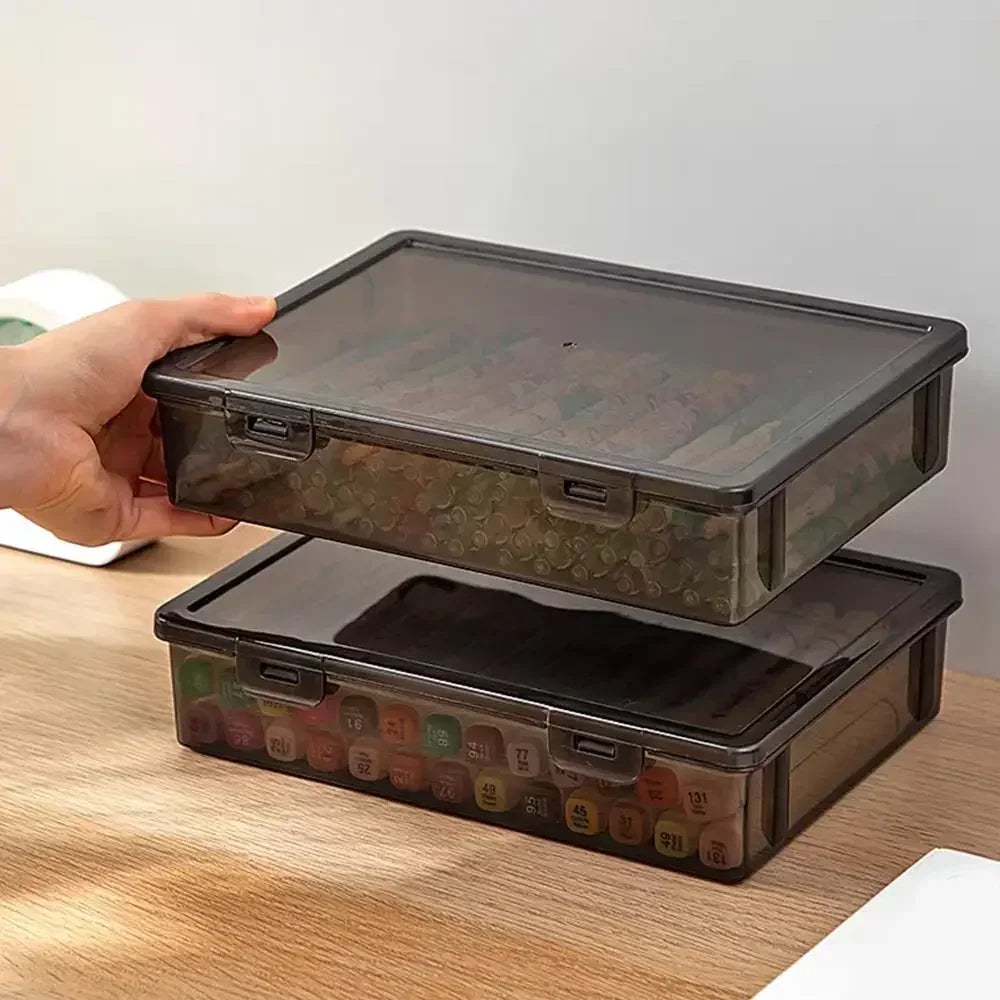 A4 Dust Proof Document Organizer Storage Box Black Transparent Simple Certificate File Box Container for Easy Organization
