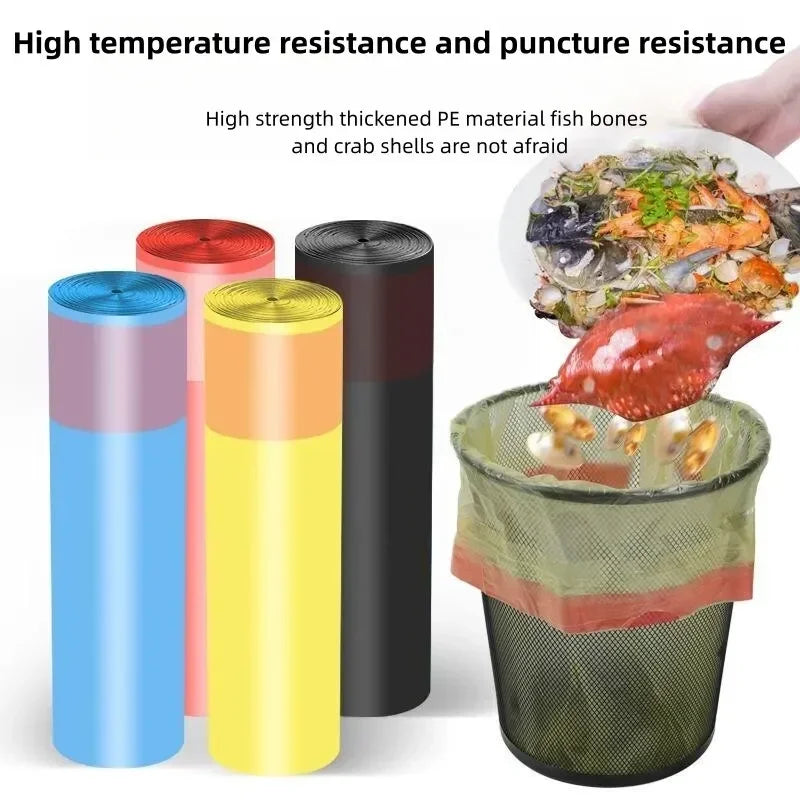 30/300pcs Portable garbage bag Thickened Garbage Bag Portable Household Disposable Trash Bags Kitchen accessories