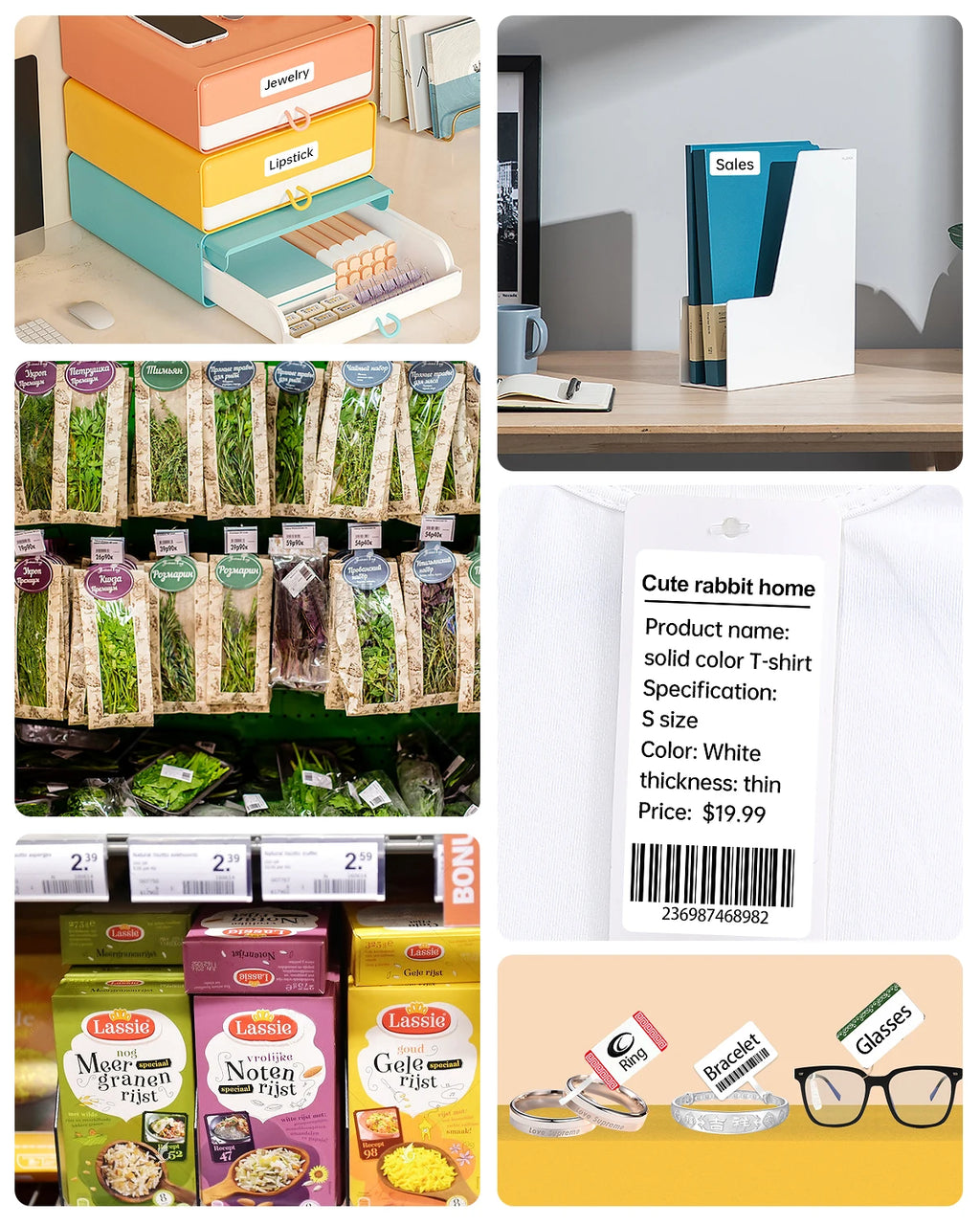 Marklife Thermal Label Printer P50 Protable Bluetooth Wireless Self-Adhesive Printer Tag Price Machine for Office School Kitchen