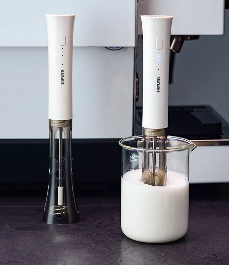 Coffee Milk Frother Portable Electric Milk Frothers Kitchen Miniature Milks Foam Machine Decoration Mixer Blender Coffeeware