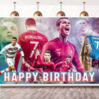 Football Player Theme Party Decoration Soccer Cr&7 Superstar Party Supplies Plate Cup Balloon Banner Paper Backdrop Party Gift