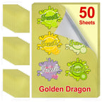 30Sheets/50Sheets Printable Vinyl Sticker Paper Self-adhesive A4 Glossy White Half Transparent Copy Paper for All Inkjet Printer