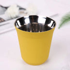 160ML 304 Espresso Mugs Stainless Steel Coffee Milk Water Drink Breakfast Cups Insulated Double Wall Safe Texture